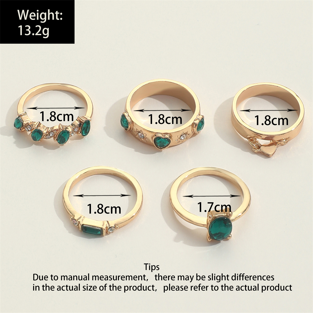 Streetwear Heart Shape Alloy Women's Rings display picture 2