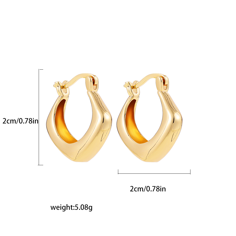 1 Pair Casual Lady Geometric Plating Alloy Earrings display picture 6
