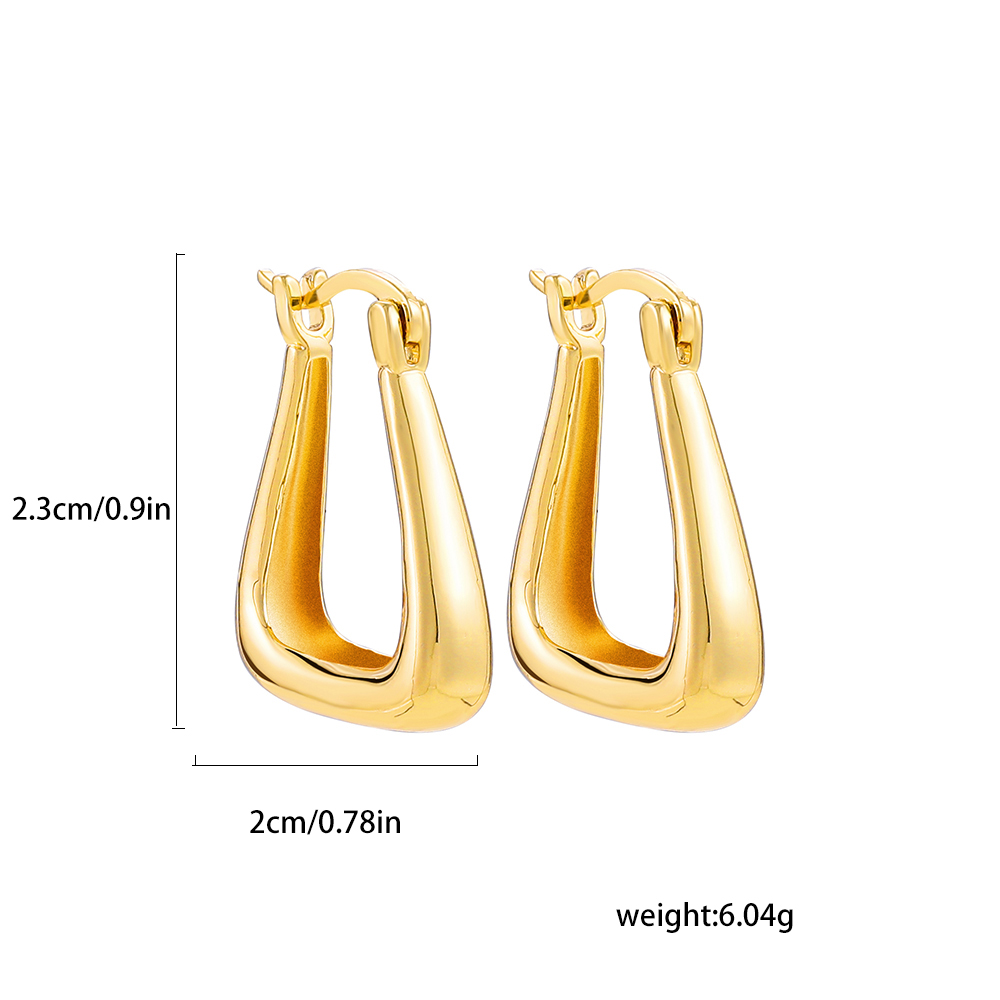 1 Pair Casual Lady Geometric Plating Alloy Earrings display picture 15