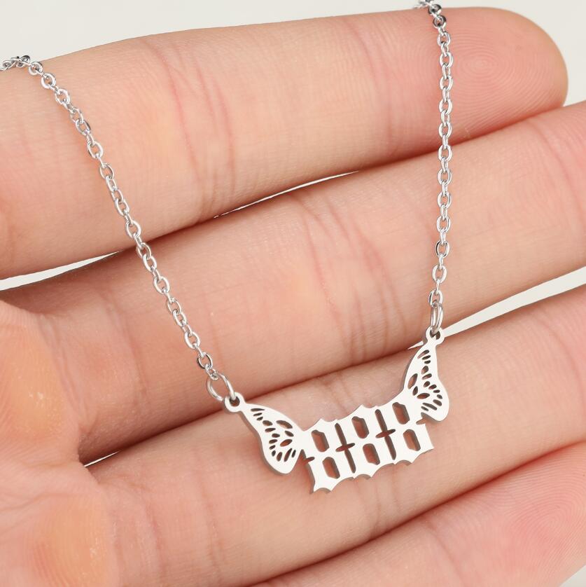 201 Stainless Steel 18K Gold Plated Simple Style Plating Number Pendant Necklace display picture 6