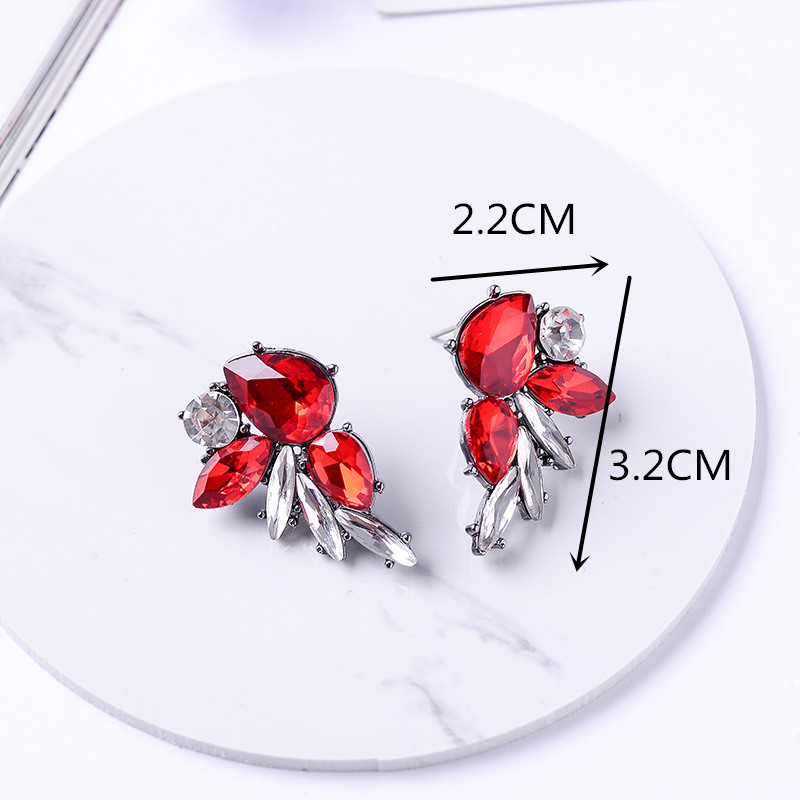 1 Pair Simple Style Water Droplets Plating Inlay Alloy Gold Plated Ear Studs display picture 3