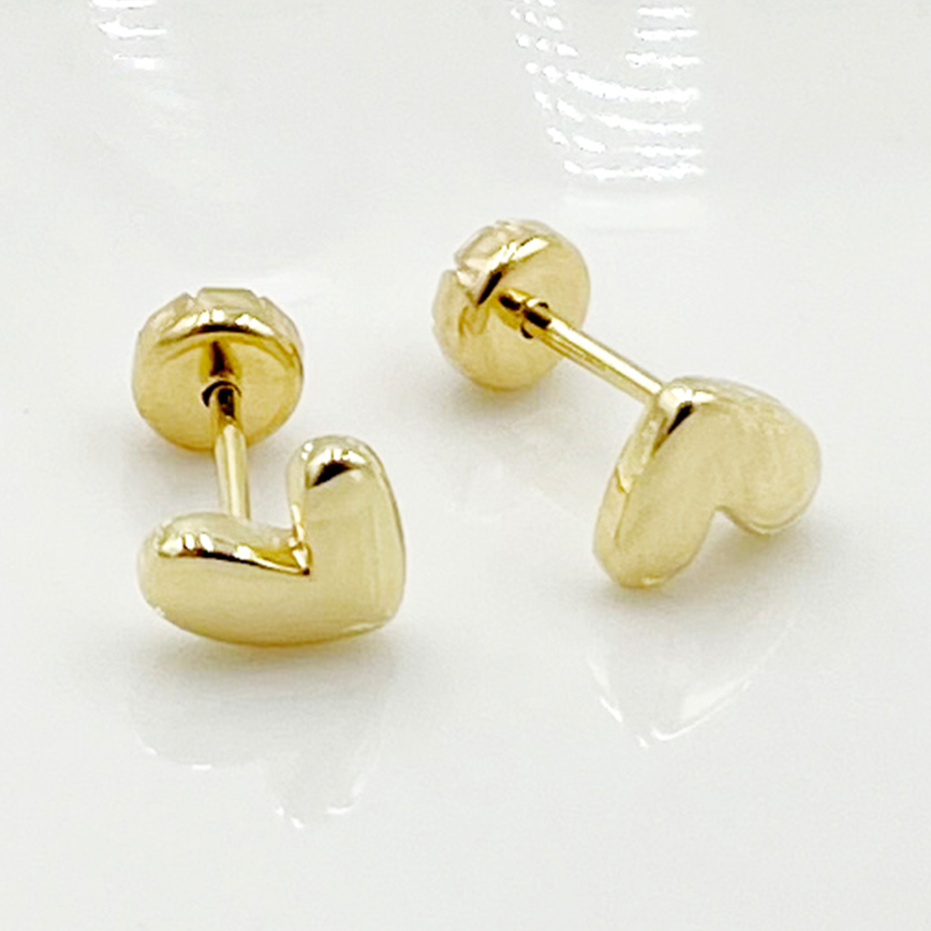 1 Pair Basic Simple Style Star Moon Heart Shape Plating 304 Stainless Steel 14K Gold Plated Ear Studs display picture 2