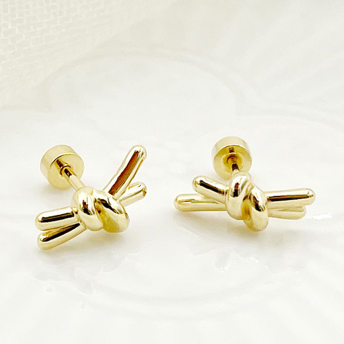 1 Pair Basic Simple Style Star Moon Heart Shape Plating 304 Stainless Steel 14K Gold Plated Ear Studs display picture 4