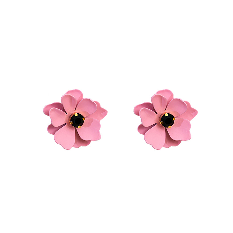 1 Pair Vintage Style Simple Style Roman Style Flower Alloy Ear Studs display picture 2