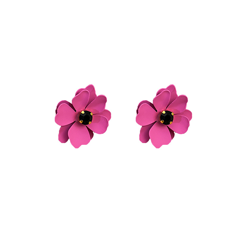 1 Pair Vintage Style Simple Style Roman Style Flower Alloy Ear Studs display picture 3