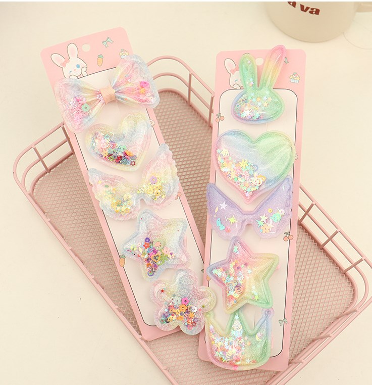 Sweet Heart Shape Crown Bow Knot Plastic Hair Clip display picture 2