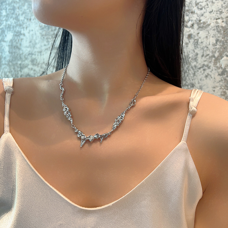 Streetwear Korean Style Heart Shape Stainless Steel Necklace display picture 2