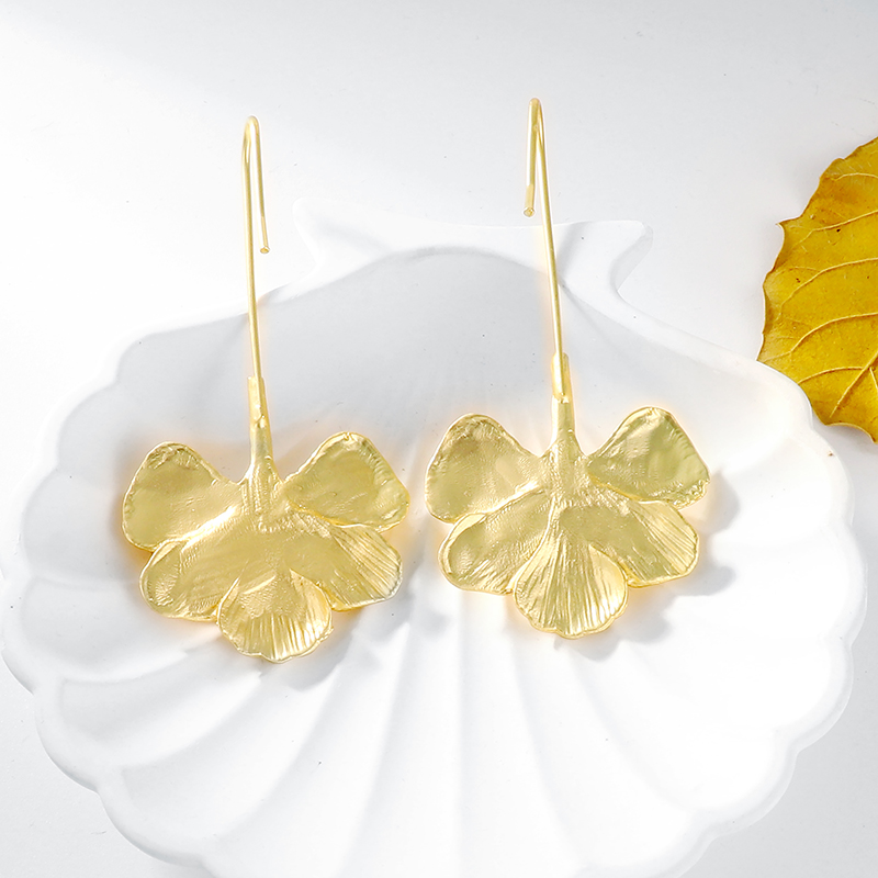 1 Paar Einfacher Stil Blume Überzug Legierung Vergoldet Überzogen Mit Rhodium Ohrringe display picture 4