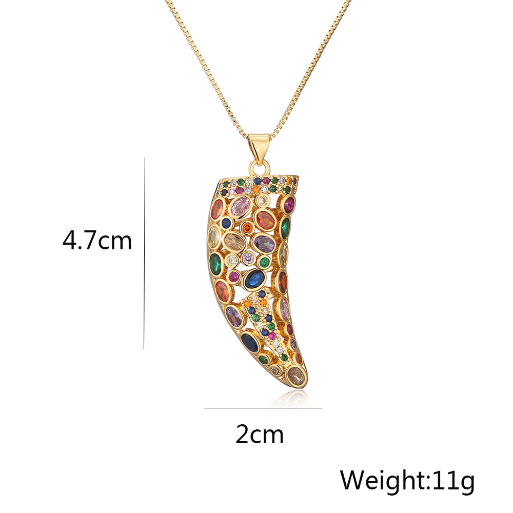 Simple Style Commute Geometric Copper 18k Gold Plated Zircon Pendant Necklace In Bulk display picture 1