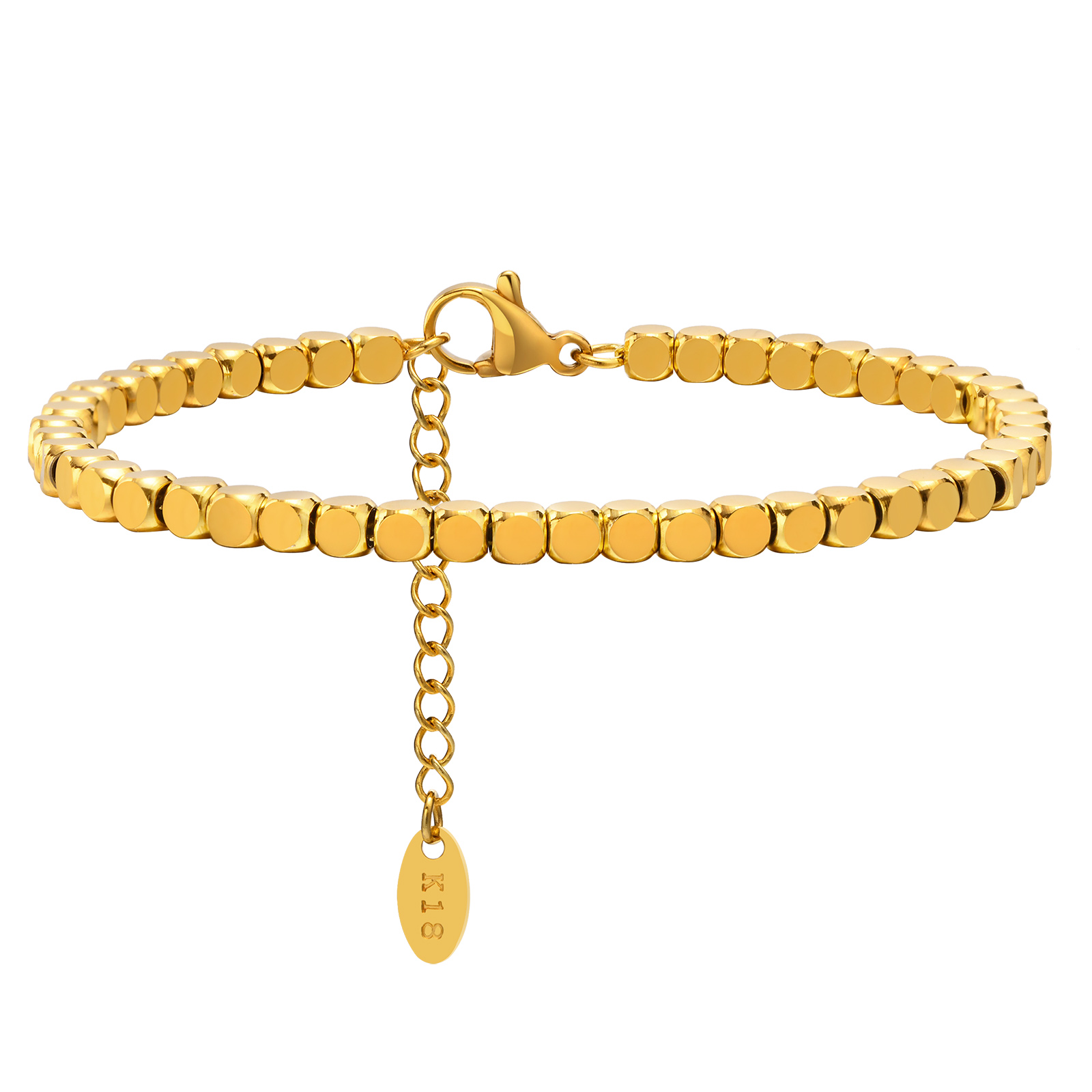 IG Style Casual Simple Style Geometric 201 Stainless Steel 18K Gold Plated Bracelets In Bulk display picture 7