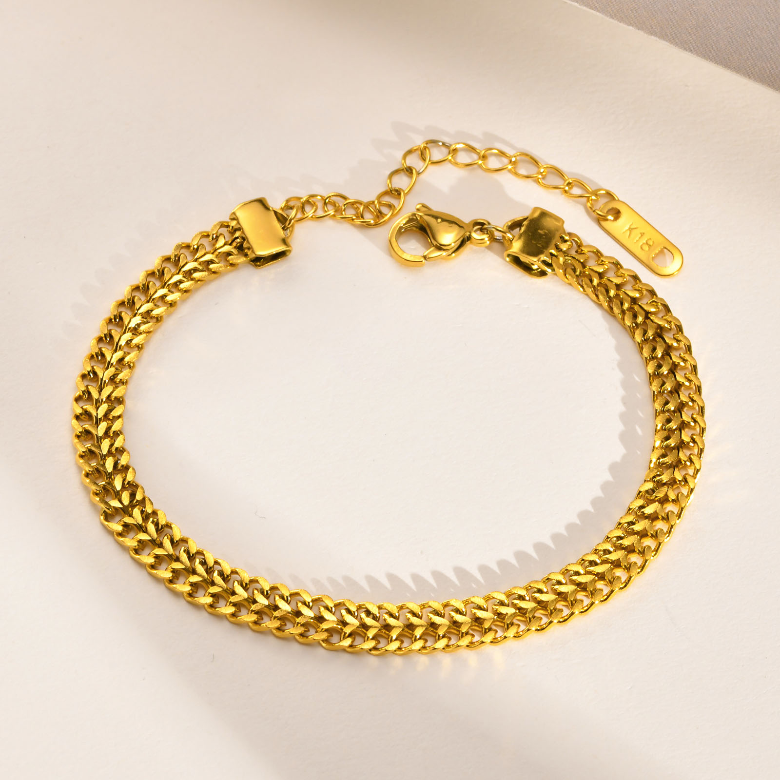 Retro Streetwear Tree 201 Stainless Steel 18K Gold Plated Bracelets In Bulk display picture 11