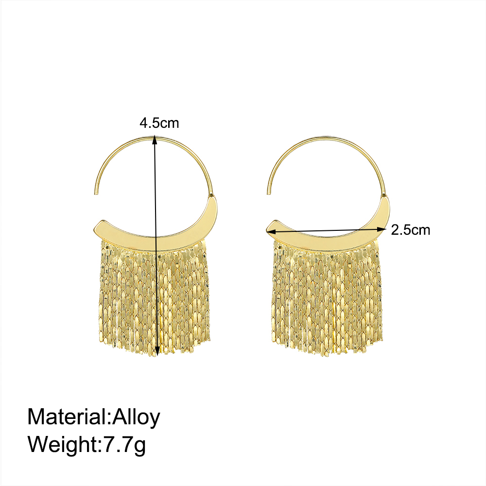 1 Pair Elegant Exaggerated Shiny Tassel Plating Alloy Silver Plated Drop Earrings display picture 4