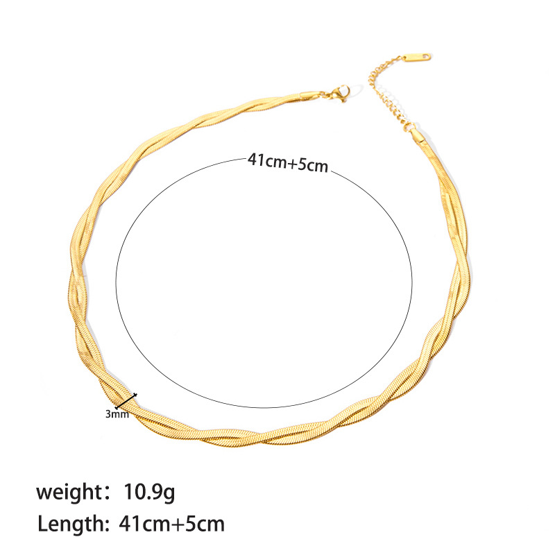 304 Stainless Steel 18K Gold Plated Luxurious Streetwear Plating Solid Color Necklace display picture 1