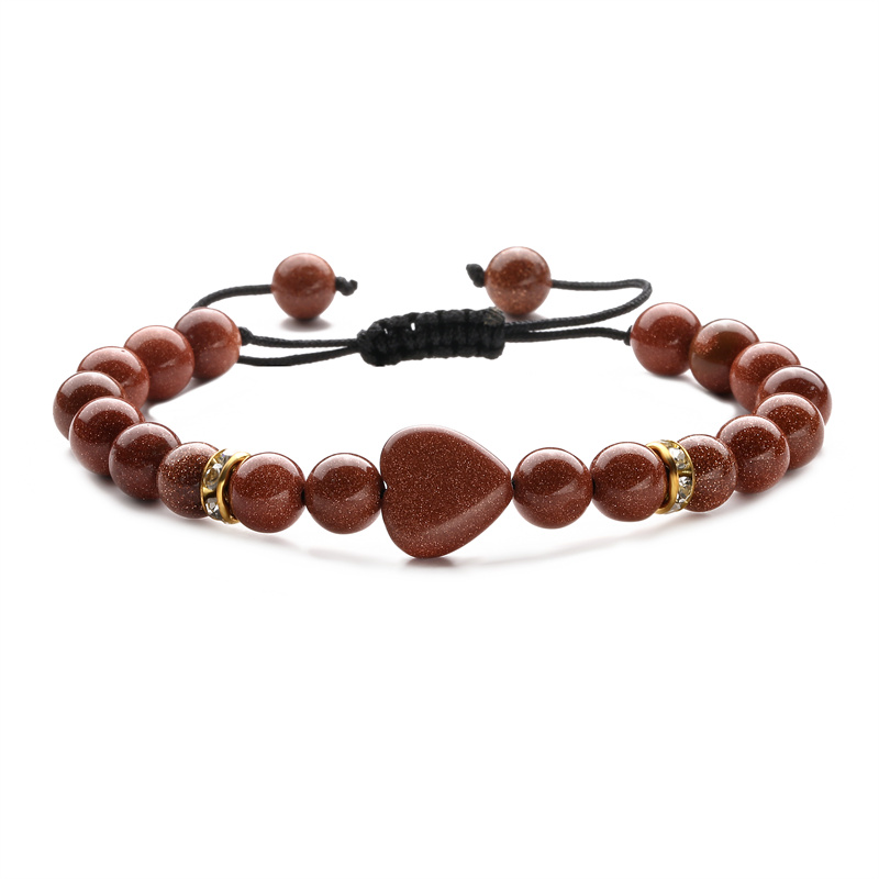 Ethnic Style Heart Shape Natural Stone Beaded Bracelets display picture 8