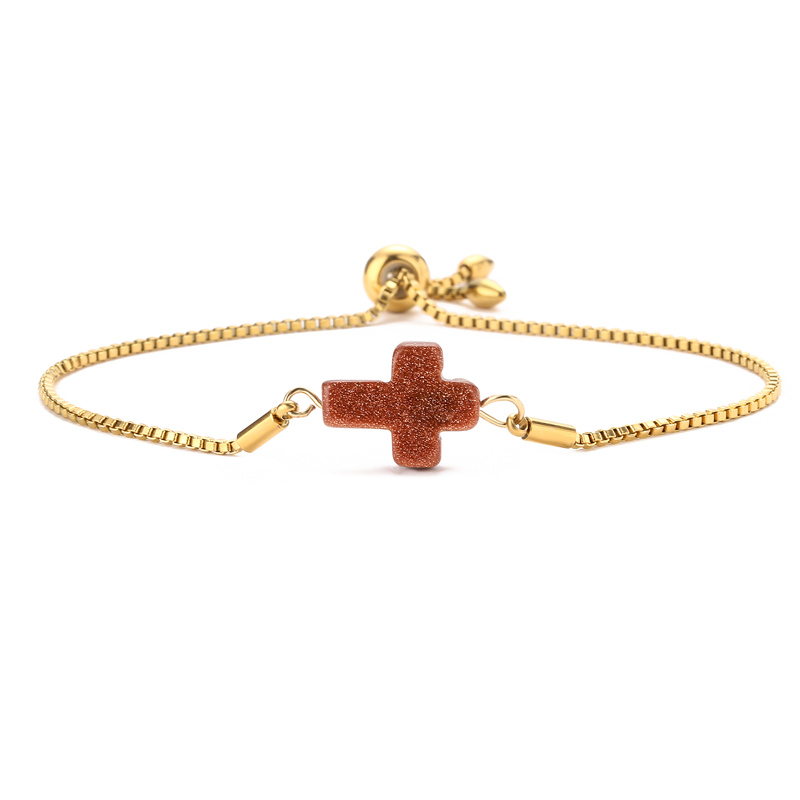 Ethnic Style Cross Natural Stone Bracelets display picture 11