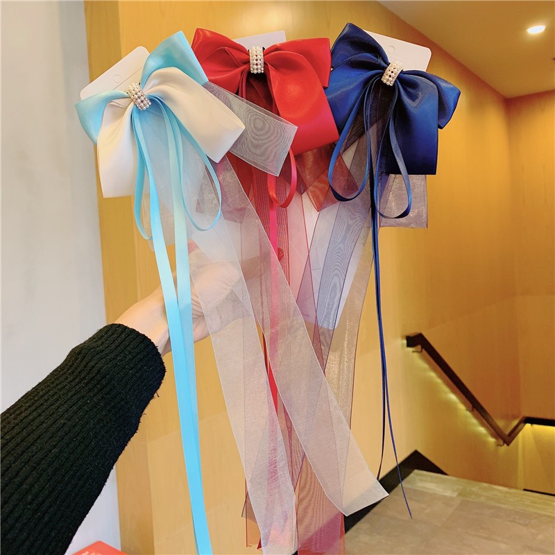 Women's Casual Sweet Commute Bow Knot Fabric Gauze Hair Clip display picture 1
