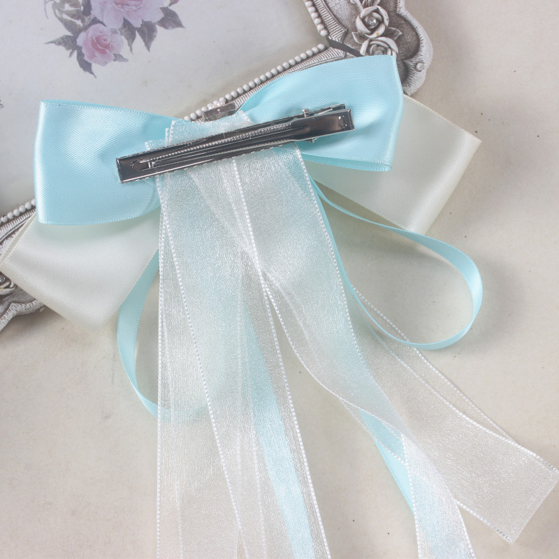Women's Casual Sweet Commute Bow Knot Fabric Gauze Hair Clip display picture 4