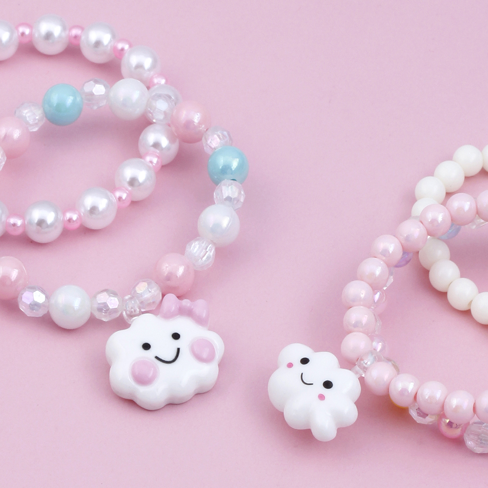 Cute Sweet Clouds Arylic Resin Beaded Handmade Girl's Bracelets display picture 2