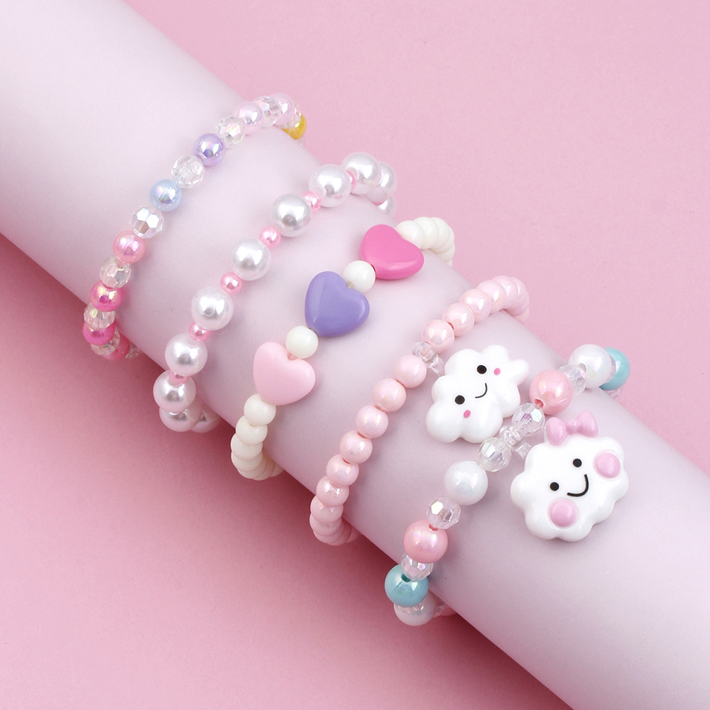 Cute Sweet Clouds Arylic Resin Beaded Handmade Girl's Bracelets display picture 4