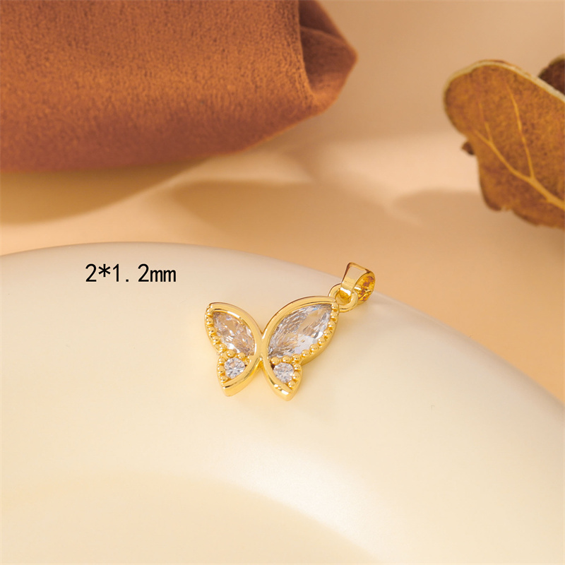 Wholesale Cute Handmade Shiny Sunflower Leaves Heart Shape Brass Plating Inlay 18K Gold Plated Zircon display picture 11