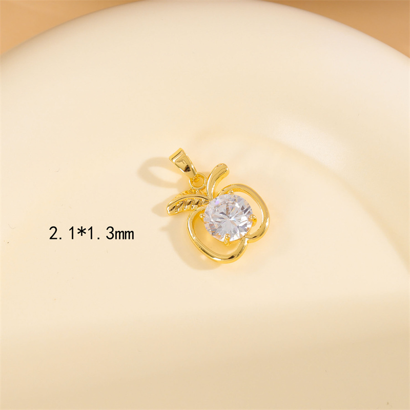 Wholesale Cute Handmade Shiny Sunflower Leaves Heart Shape Brass Plating Inlay 18K Gold Plated Zircon display picture 16