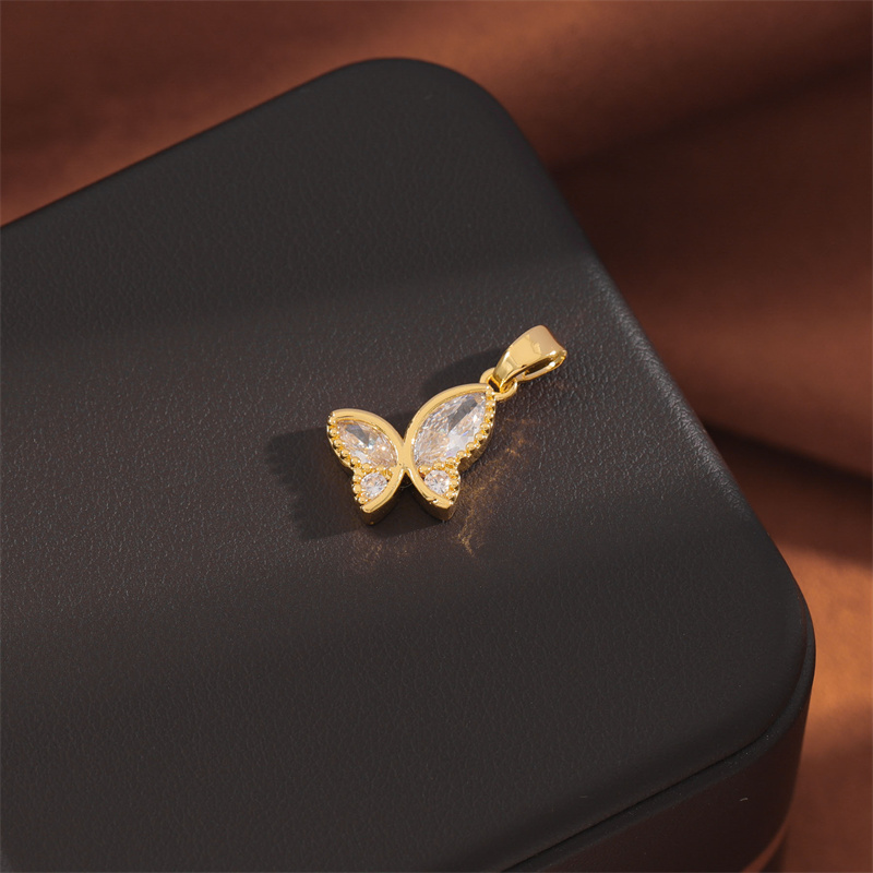 Wholesale Cute Handmade Shiny Sunflower Leaves Heart Shape Brass Plating Inlay 18K Gold Plated Zircon display picture 15