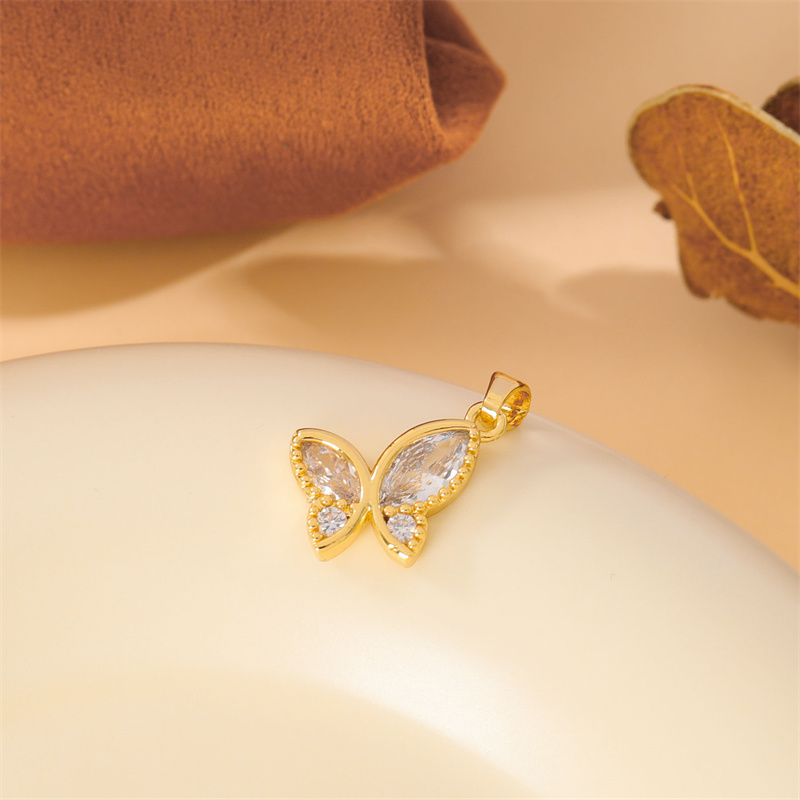 Wholesale Cute Handmade Shiny Sunflower Leaves Heart Shape Brass Plating Inlay 18K Gold Plated Zircon display picture 14