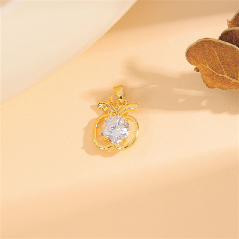 Wholesale Cute Handmade Shiny Sunflower Leaves Heart Shape Brass Plating Inlay 18K Gold Plated Zircon display picture 19