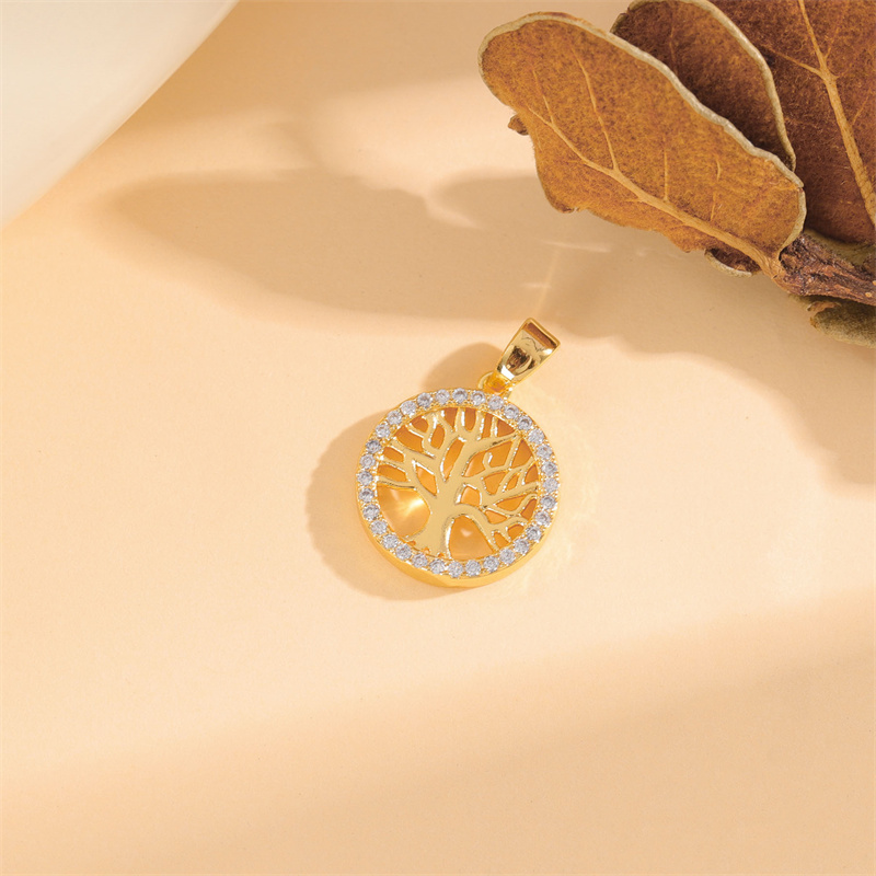 Wholesale Cute Handmade Shiny Sunflower Leaves Heart Shape Brass Plating Inlay 18K Gold Plated Zircon display picture 62