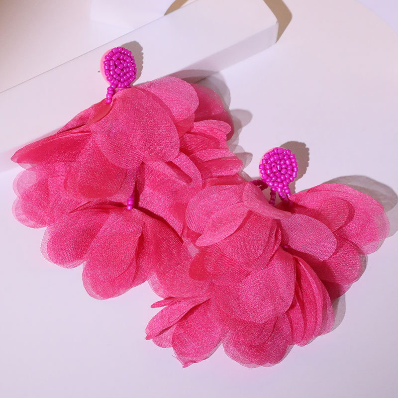 1 Pair Bohemian Flower Cloth Drop Earrings display picture 17