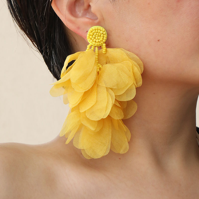 1 Pair Bohemian Flower Cloth Drop Earrings display picture 21