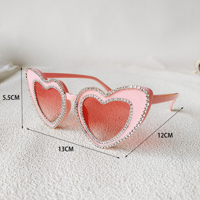 Ig Style Sweet Artistic Heart Shape Pc Resin Special-shaped Mirror Full Frame Glasses display picture 3