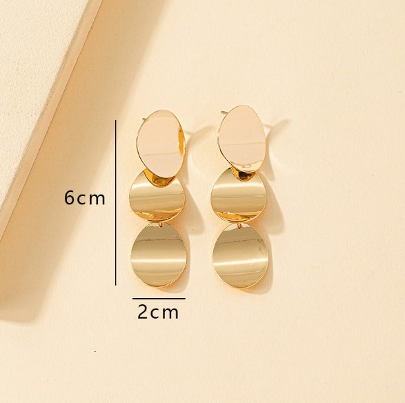1 Pair Elegant Retro Oval Plating Alloy Drop Earrings display picture 6