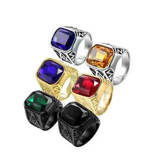 Casual Geometric Titanium Steel Gem 18K Gold Plated Unisex Rings display picture 1