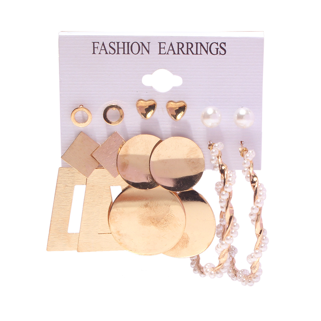 1 Set Simple Style C Shape Alloy Earrings Ear Studs display picture 7