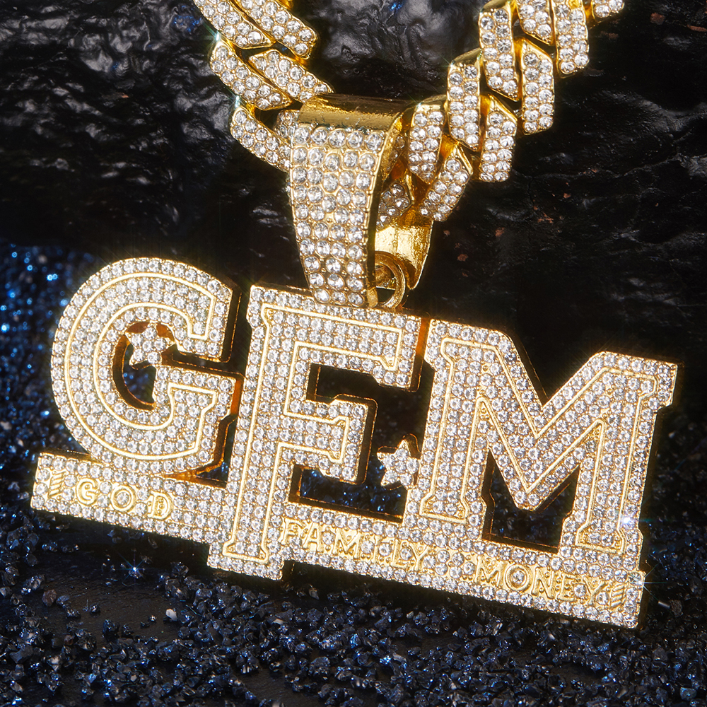 Hip-hop Exaggerated Rock Letter Emoji Face Alloy Plating Inlay Rhinestones Gold Plated Unisex Pendant Necklace display picture 14