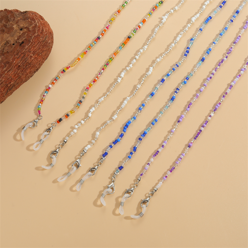 Retro Pendeln Bunt Perlen Imitationsperle Kupfer Unisex Brillenkette display picture 3