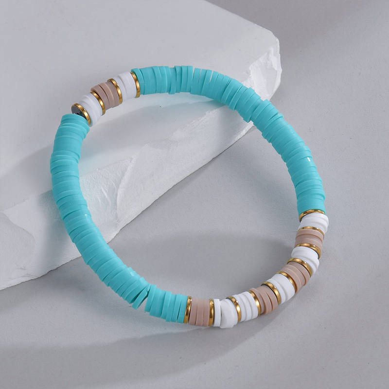 Großhandel Schmuck Elegant Einfacher Stil Einfarbig Weichen Lehm Perlen Armbänder display picture 5