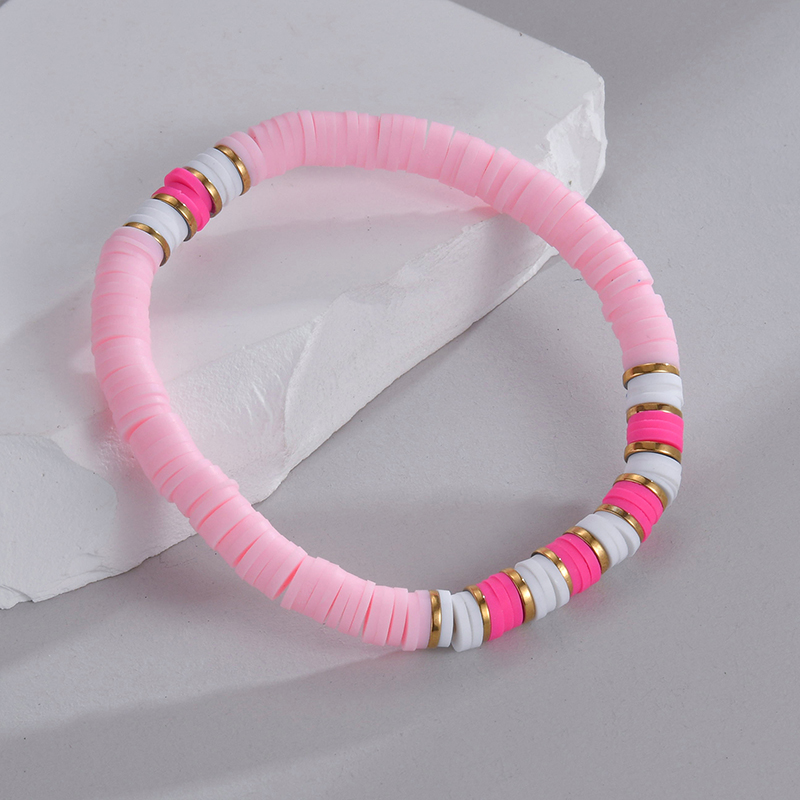 Wholesale Jewelry Elegant Simple Style Solid Color Soft Clay Beaded Bracelets display picture 4