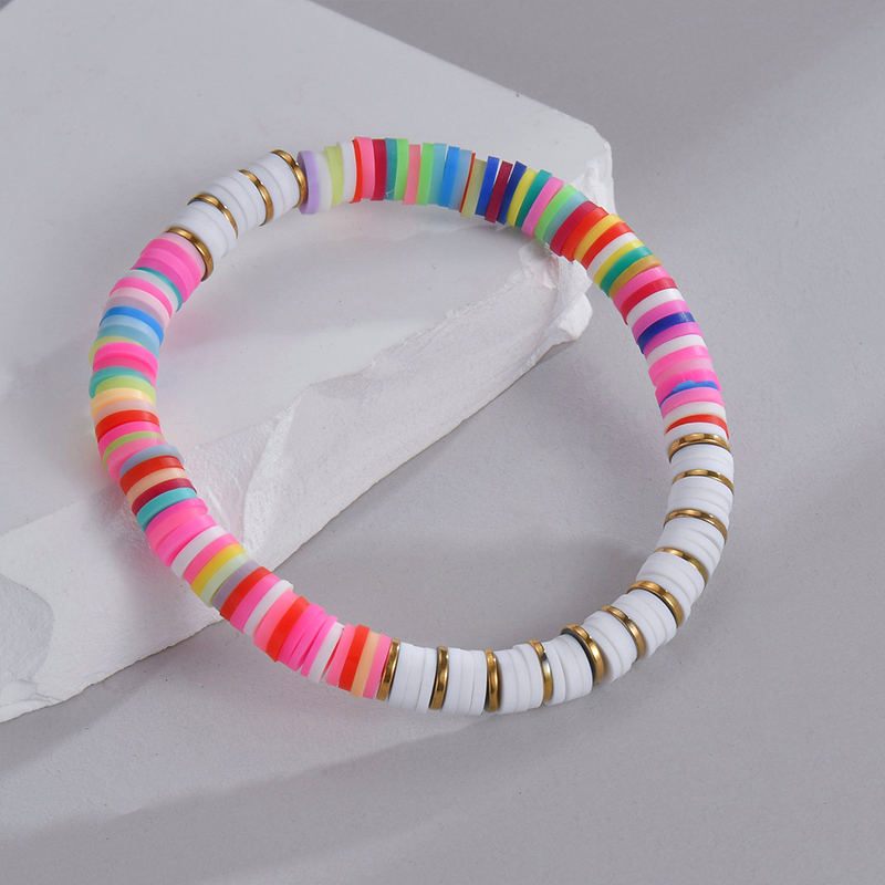 Wholesale Jewelry Elegant Simple Style Solid Color Soft Clay Beaded Bracelets display picture 3
