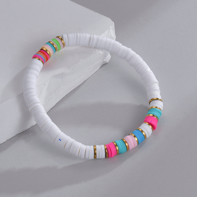 Großhandel Schmuck Elegant Einfacher Stil Einfarbig Weichen Lehm Perlen Armbänder display picture 2