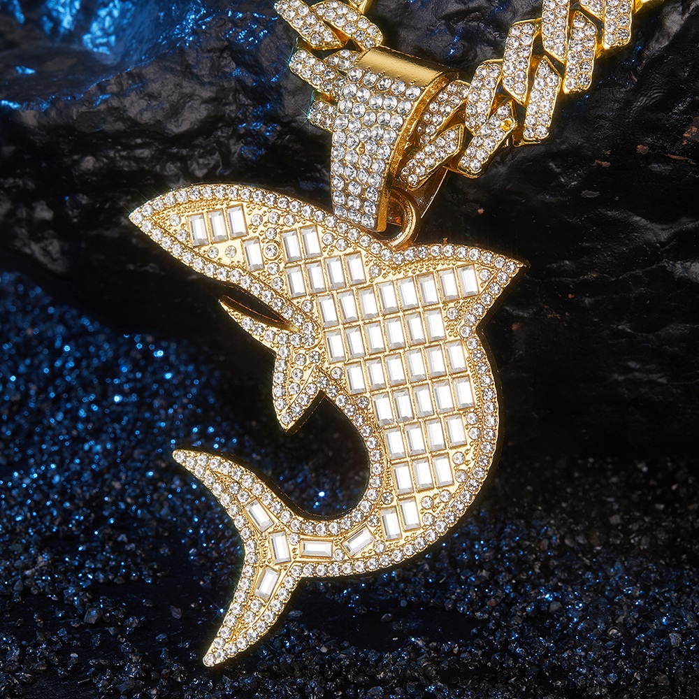 Hip-hop Exaggerated Rock Letter Emoji Face Alloy Plating Inlay Rhinestones Gold Plated Unisex Pendant Necklace display picture 11