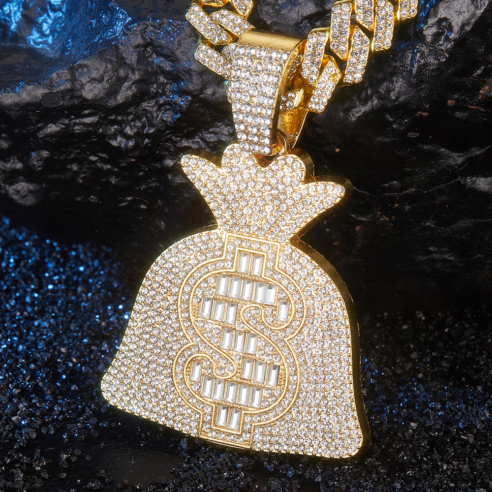 Hip Hop Exagerado Rock Letra Cara Emoji Aleación Enchapado Embutido Diamantes De Imitación Chapado En Oro Unisexo Collar Colgante display picture 17