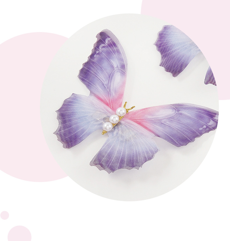 Japanese Style Butterfly Gauze Handmade Hair Claws display picture 2