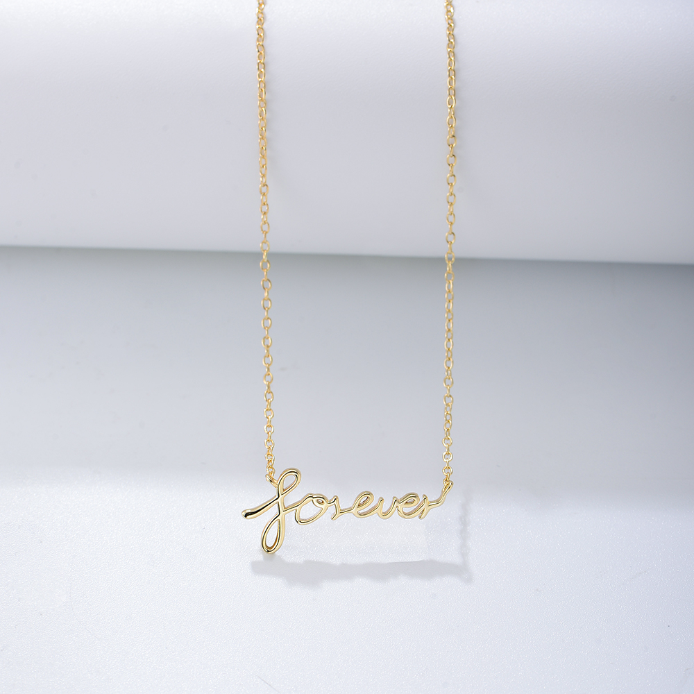 Ig Style Letter Sterling Silver Plating 14k Gold Plated Rhodium Plated Pendant Necklace display picture 7