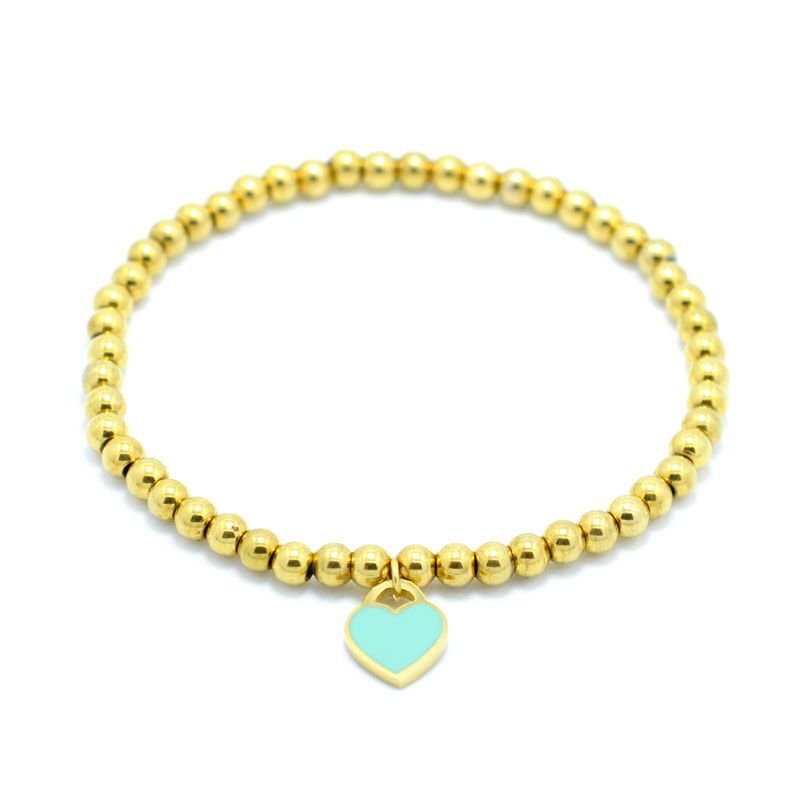 Basic Modern Style Heart Shape Stainless Steel Plating 18k Gold Plated Bracelets display picture 5