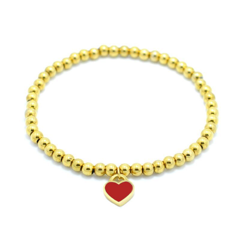 Basic Modern Style Heart Shape Stainless Steel Plating 18k Gold Plated Bracelets display picture 7