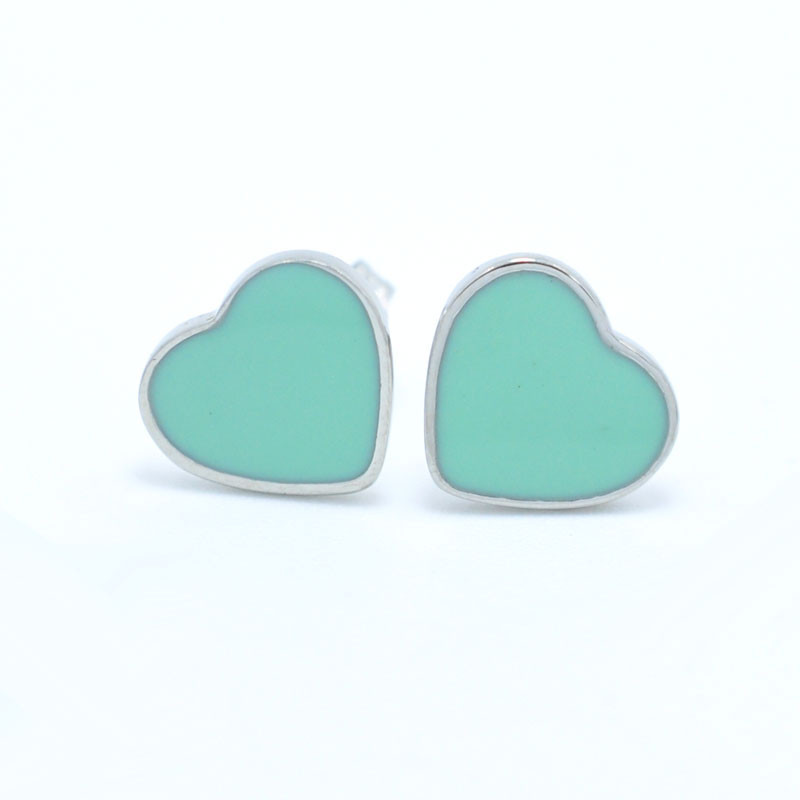 1 Piece Cute Wedding Heart Shape Epoxy Plating Metal 18k Gold Plated Ear Studs display picture 2
