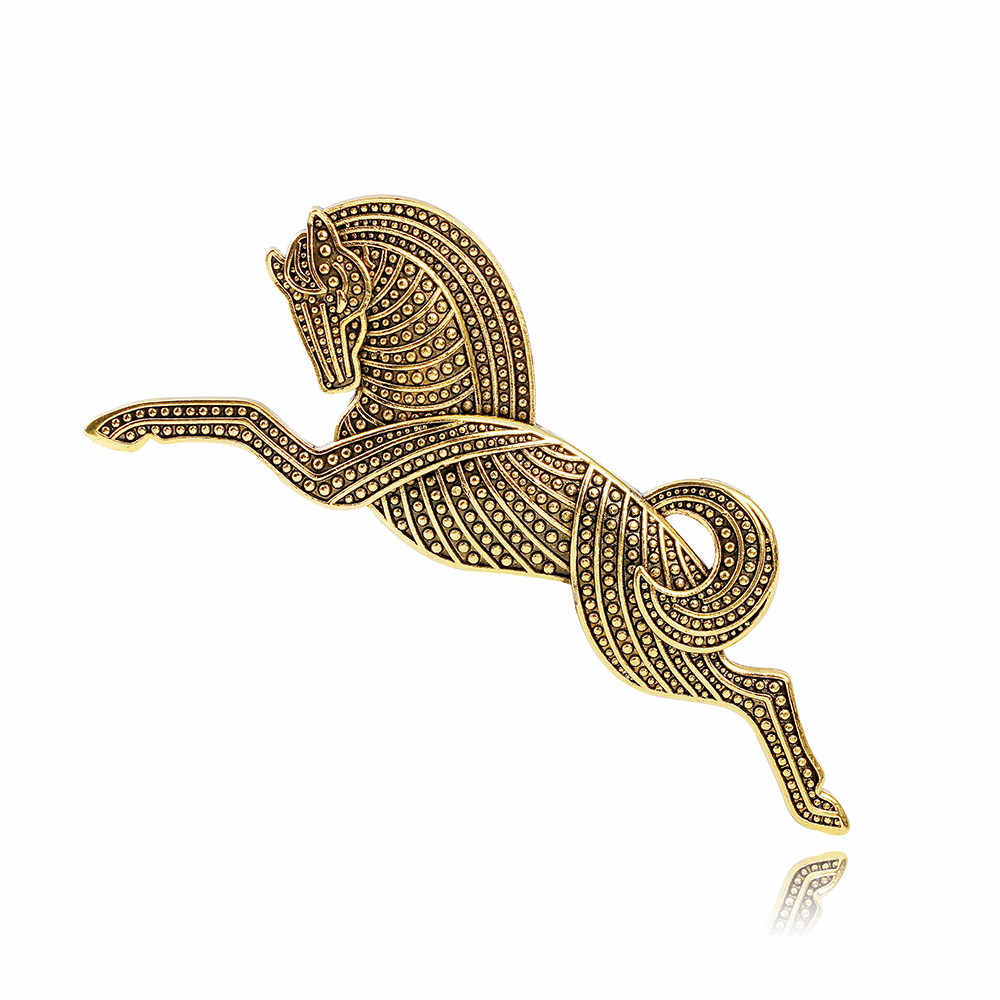Retro Streetwear Horse Alloy Unisex Brooches display picture 7