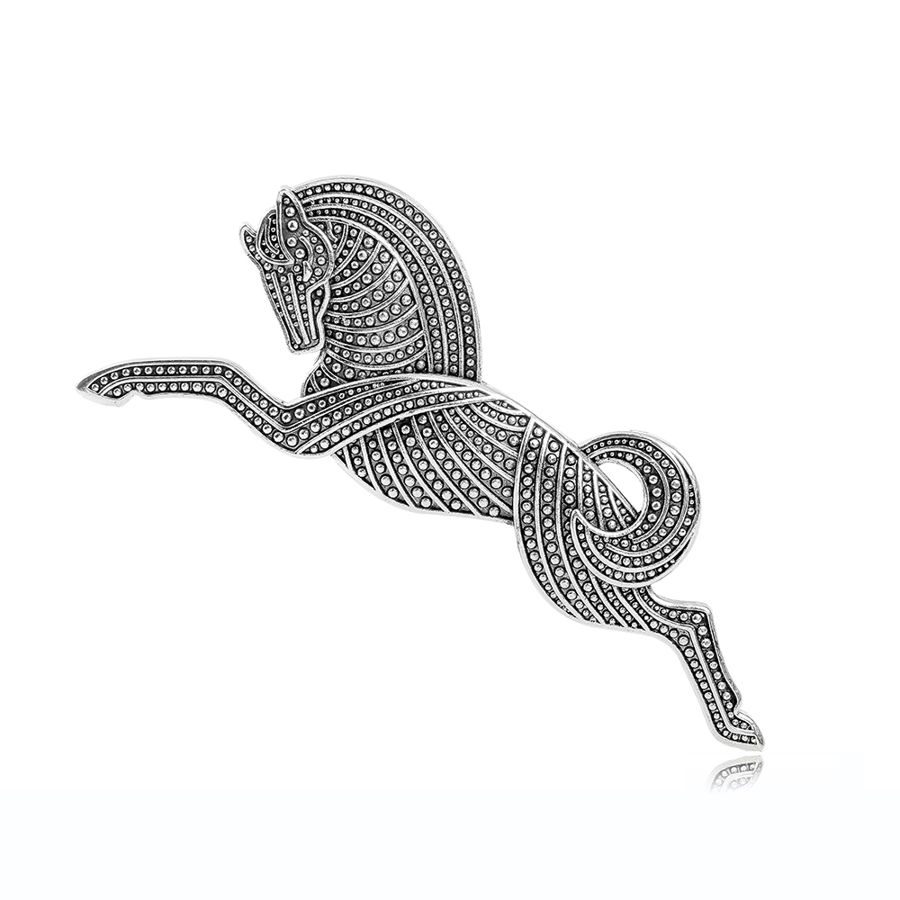 Retro Streetwear Horse Alloy Unisex Brooches display picture 2